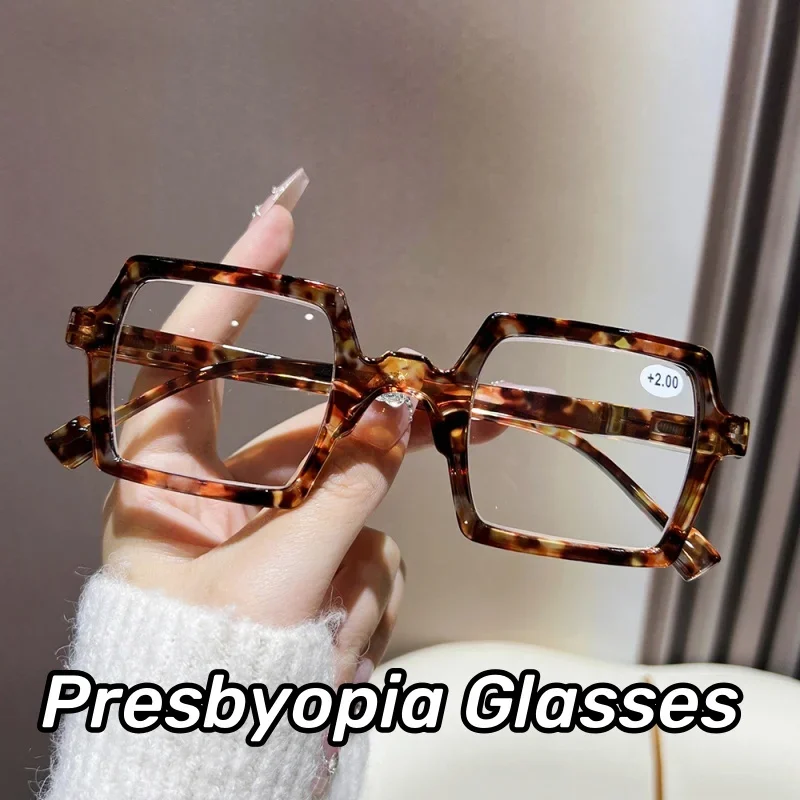 2024 tendencia nueva montura de gafas de lectura cuadradas mujeres hombres gafas de ordenador Unisex Retro presbicia gafas 0 + 1,0 + 1,5 + 4,0