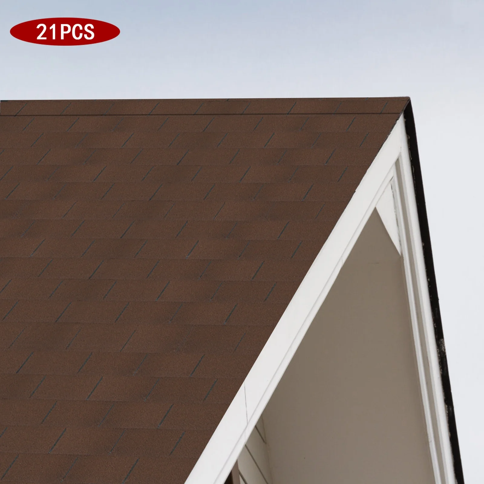 21 pezzi di piastrelle per tetto asfalto da 100 * 33,3 cm con uno spessore di 2,7 mm - marrone albero essiccato