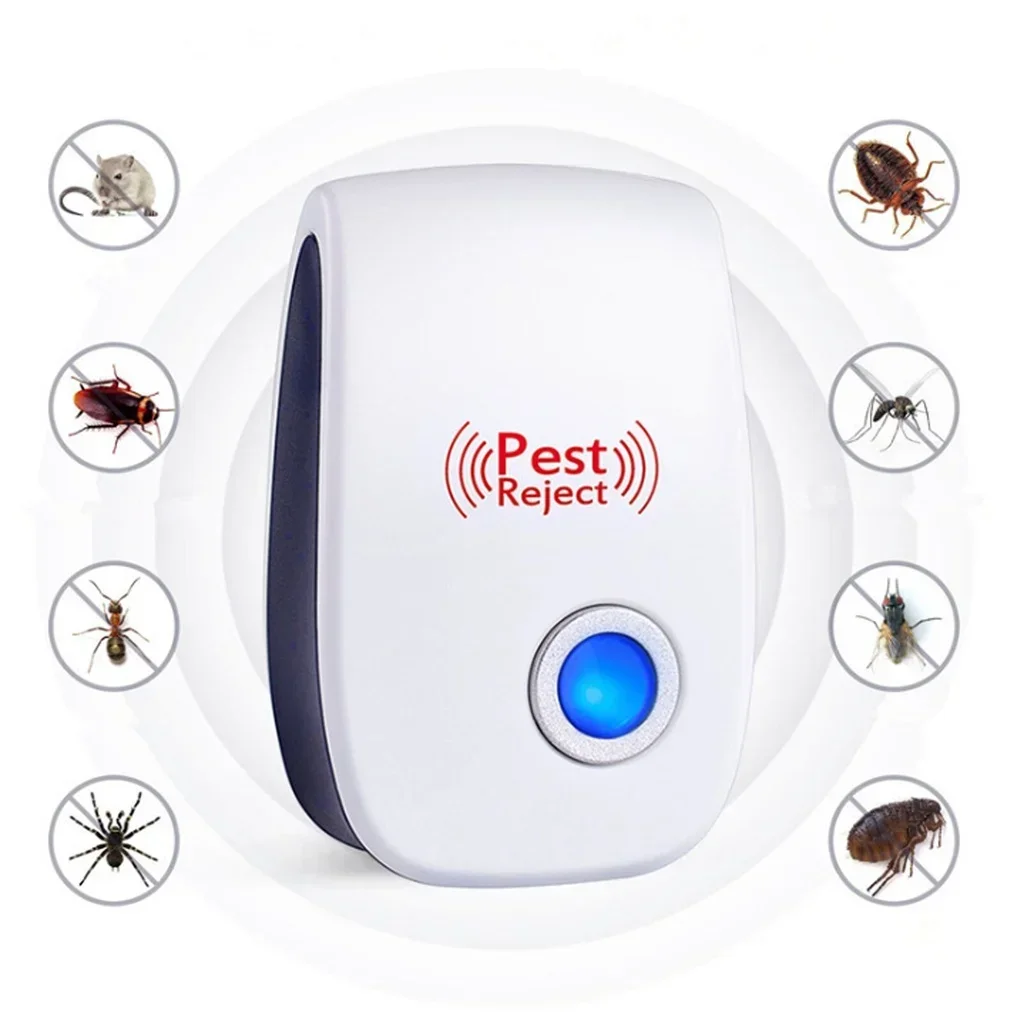 Siêu Âm Mosquitoe Đuổi ABS Máy Đuổi Côn Trùng Điện Tử Sát Thủ Điều Khiển Máy Đuổi Côn Trùng Chuột Muỗi Gián Repellers