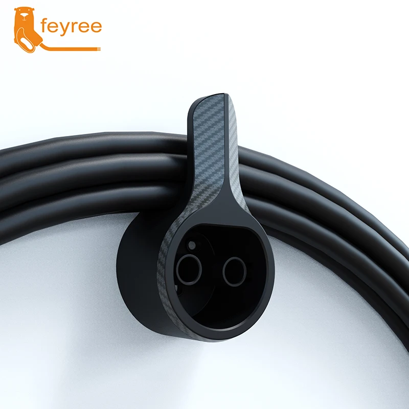 feyree EV 充電器ホルダーホルスタードック電気自動車タイプ 2 充電ケーブル追加保護リーディングウォールボックス