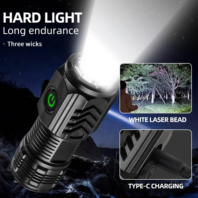 Lanterna LED Monster de três olhos, caminhada noturna, brilho portátil, iluminação magnética estroboscópica forte, Flash Little Monster