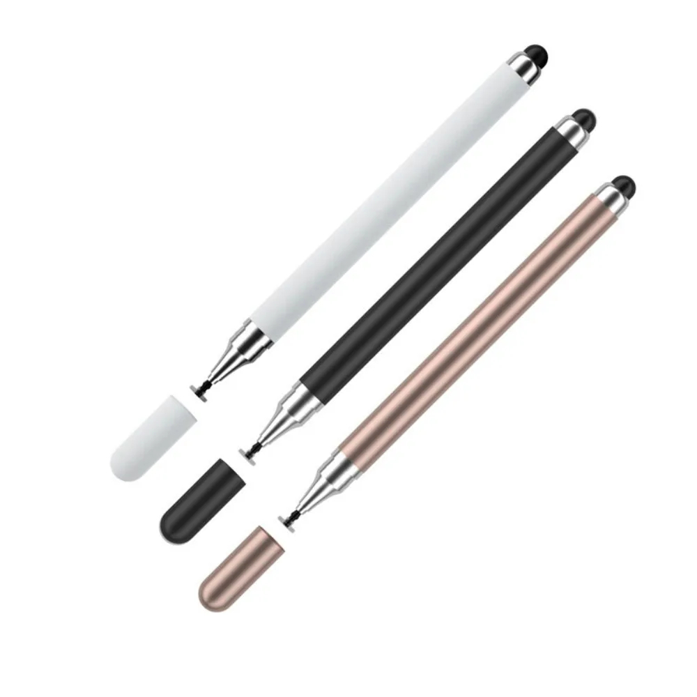 Lápiz óptico Universal para tableta 2 en 1, doble cabezal, alta sensibilidad, punta reemplazable, dibujo, lápiz táctil para teléfono inteligente