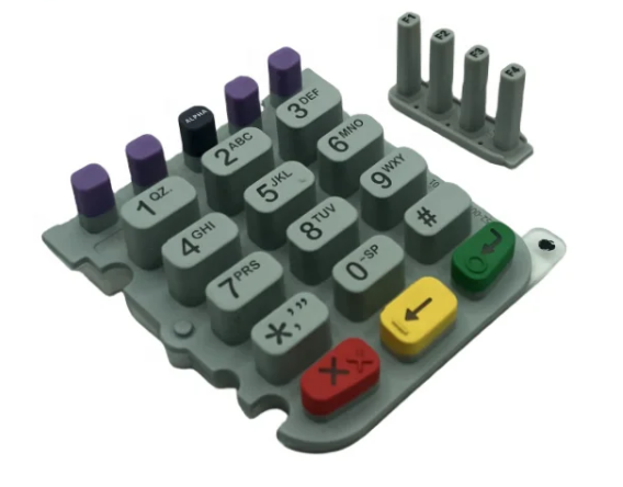 Teclado de silicona para Verifone VX520, Terminal POS 252, 001-01, teclado de goma de repuesto