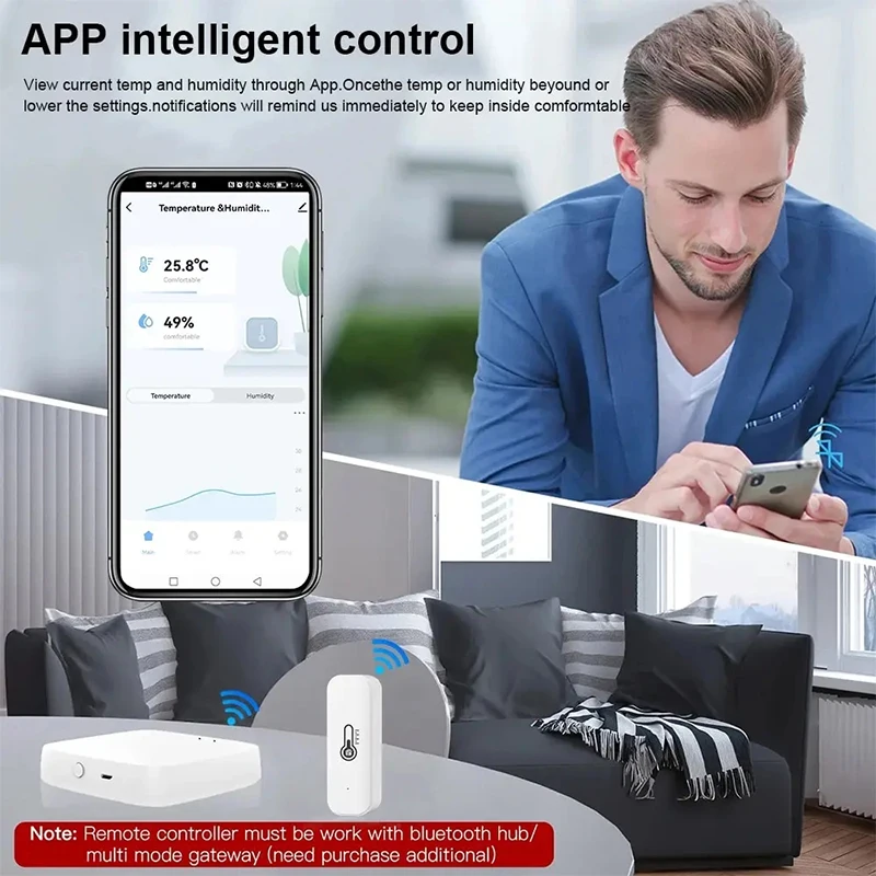 Tuya Zigbee WiFi Temperatur Und Feuchtigkeit Sensor APP Remote Monitor Für Smart Home oder SmartLife WorkWith Alexa Google Assistent
