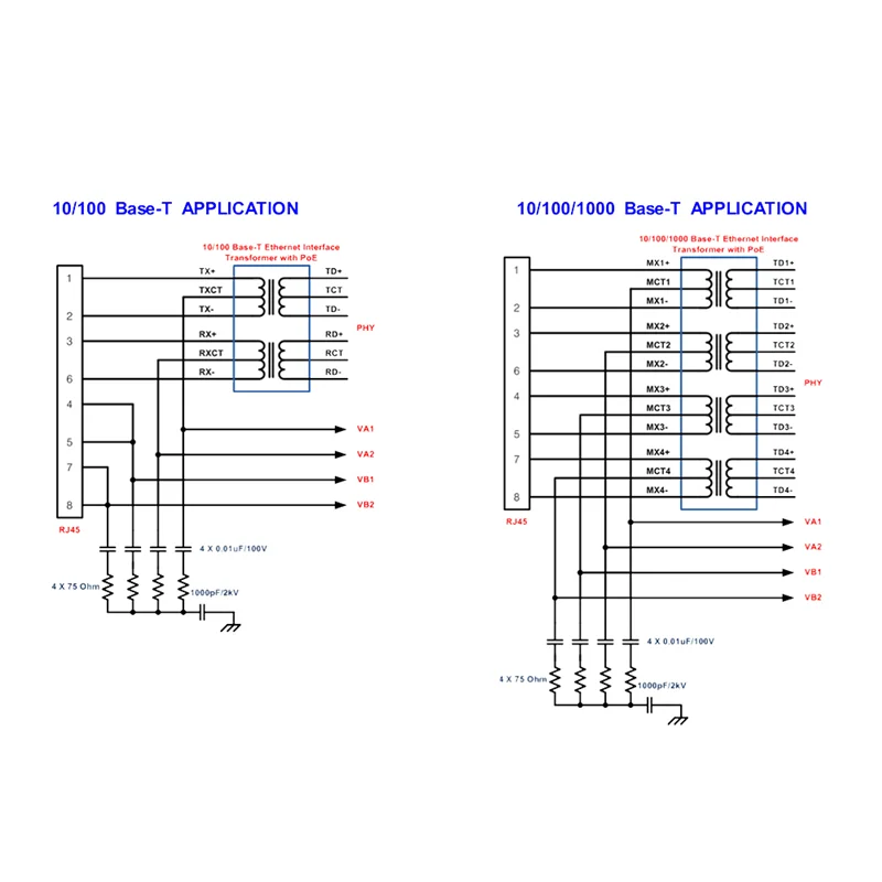 B63B-DP1435 POE Module PCB POE Module 5V 2.4A IEEE802.3Af Without Capacitance Supports 100M 1000M POE Module