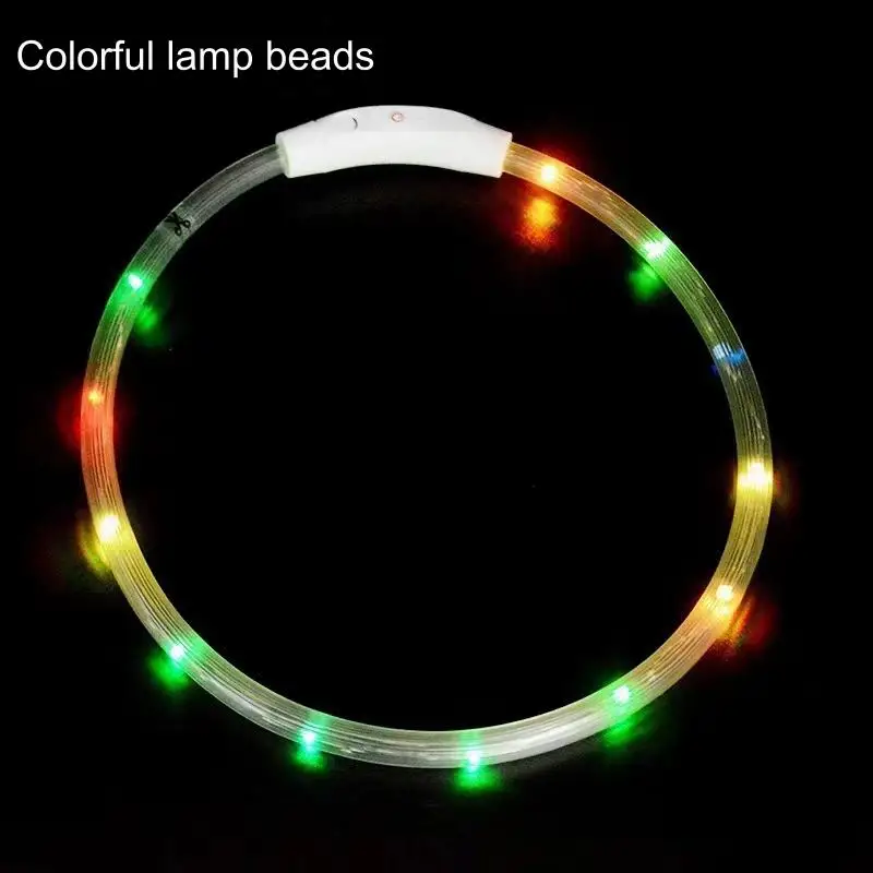 Collar de luz Led para perro mascota, Collar luminoso antipérdida para perro, Collar para perro recargable por USB