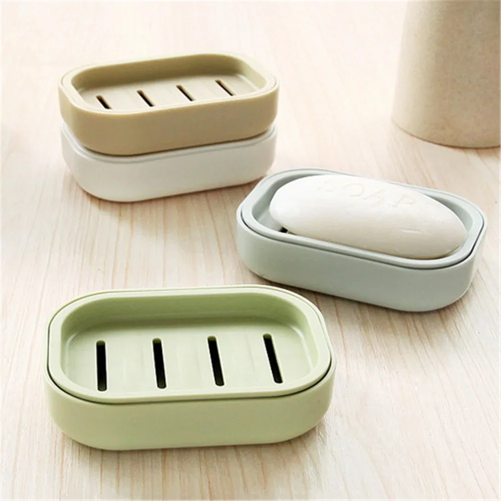 Nuevo plato de baño, estuche para ducha en casa, viaje, soporte para senderismo, contenedor, caja de jabón, dispensador de caja de jabón de plástico, estante de jabón