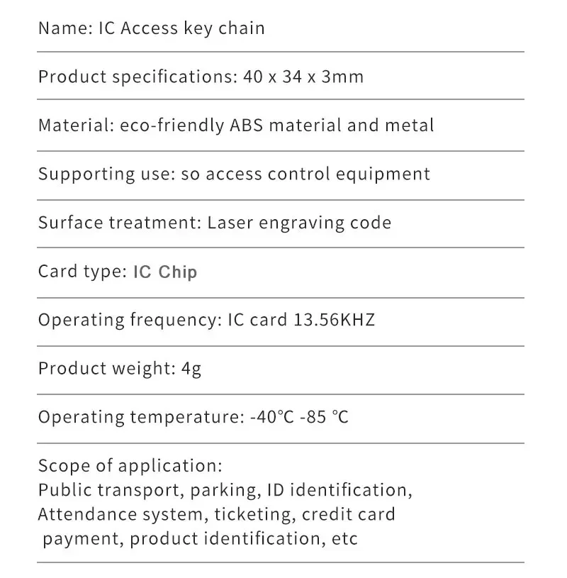 5YOA 10/20 piezas RFID 13,56 MHz IC llaveros etiquetas de solo lectura Control de acceso Token S50 llavero de gestión de asistencia