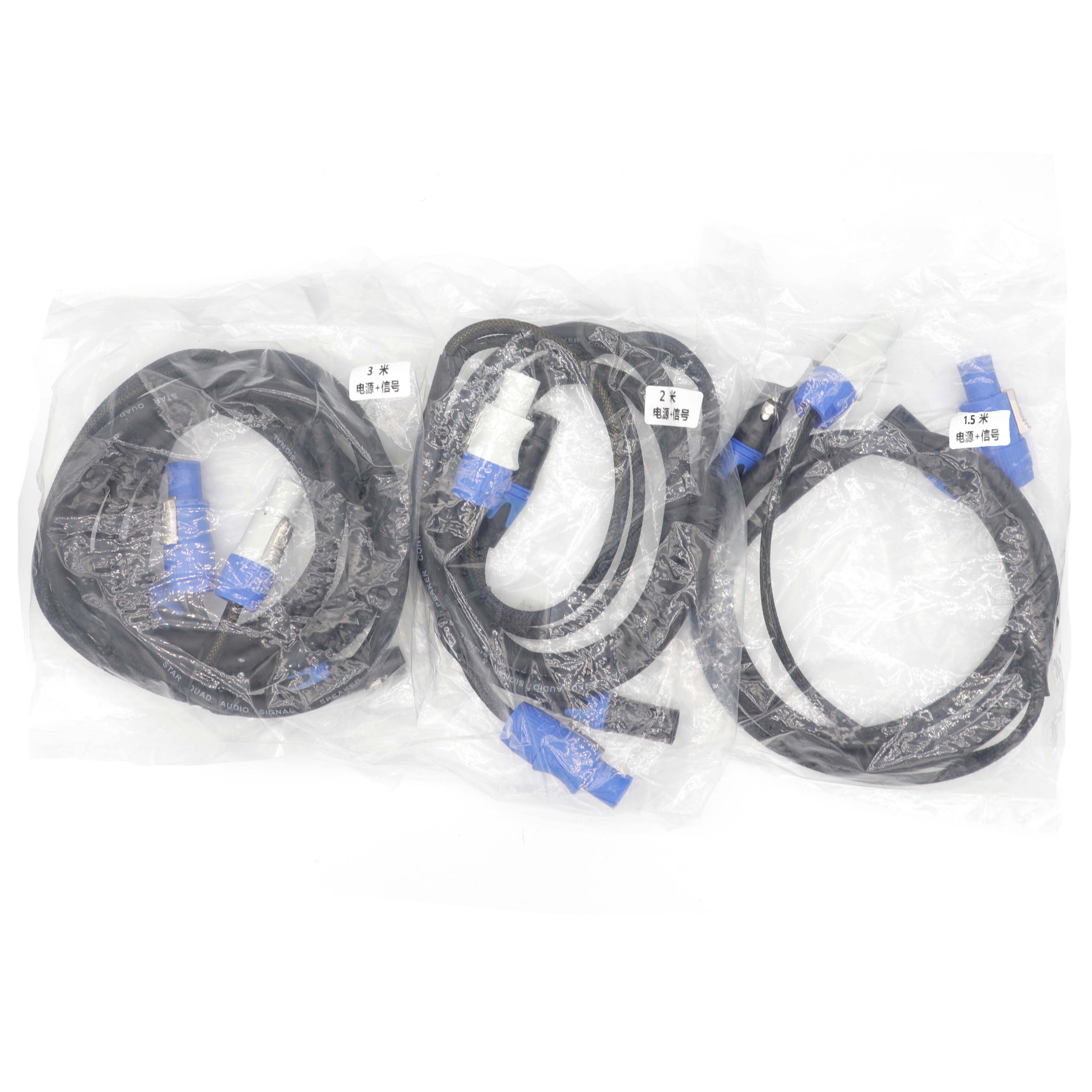 Cabo combinado powercon xlr de 3 pinos, de alta qualidade, 1m, 2m, 3m, 5m, dmx512, cabo de alimentação para iluminação de palco, tela led