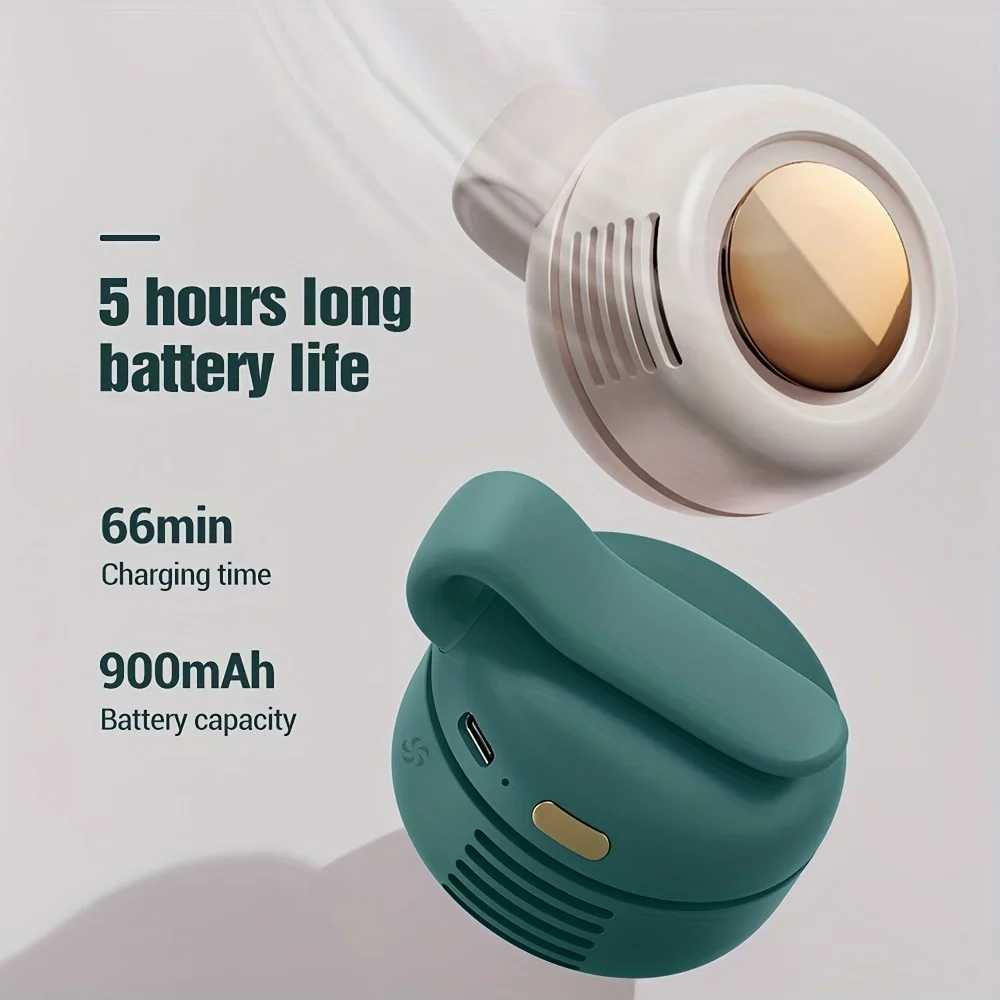 Whirlwind Bezlistny wentylator z przenośnym przyciskiem Ładowanie przez USB Cichy przenośny mini wentylator do podróży w domu i na zewnątrz