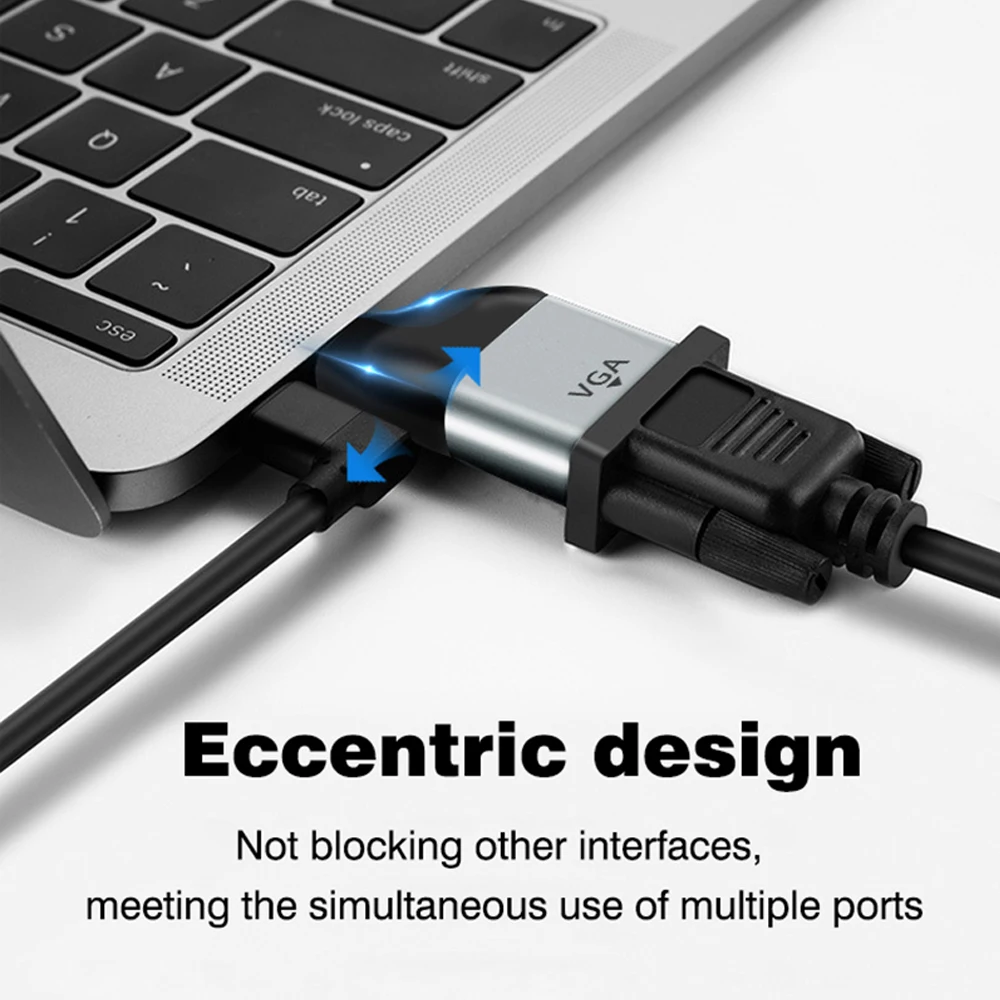 Adaptador USB tipo C a HDMI Compatible con 8K USB C a DP DisplayPort miniDP 4K VGA para ordenador portátil MacBook TV Box PS5 Switch iPad Galaxy