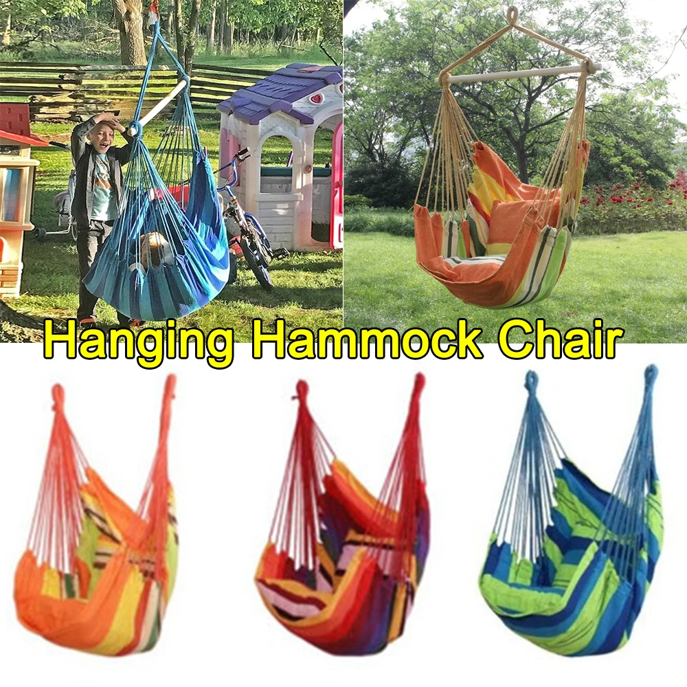 Outdoor Garden Hanging Chair Fabric Camping Rope Bed Garden Bedroom Hammock Chair Hanging Hammock Hammock Swings Swing Seat