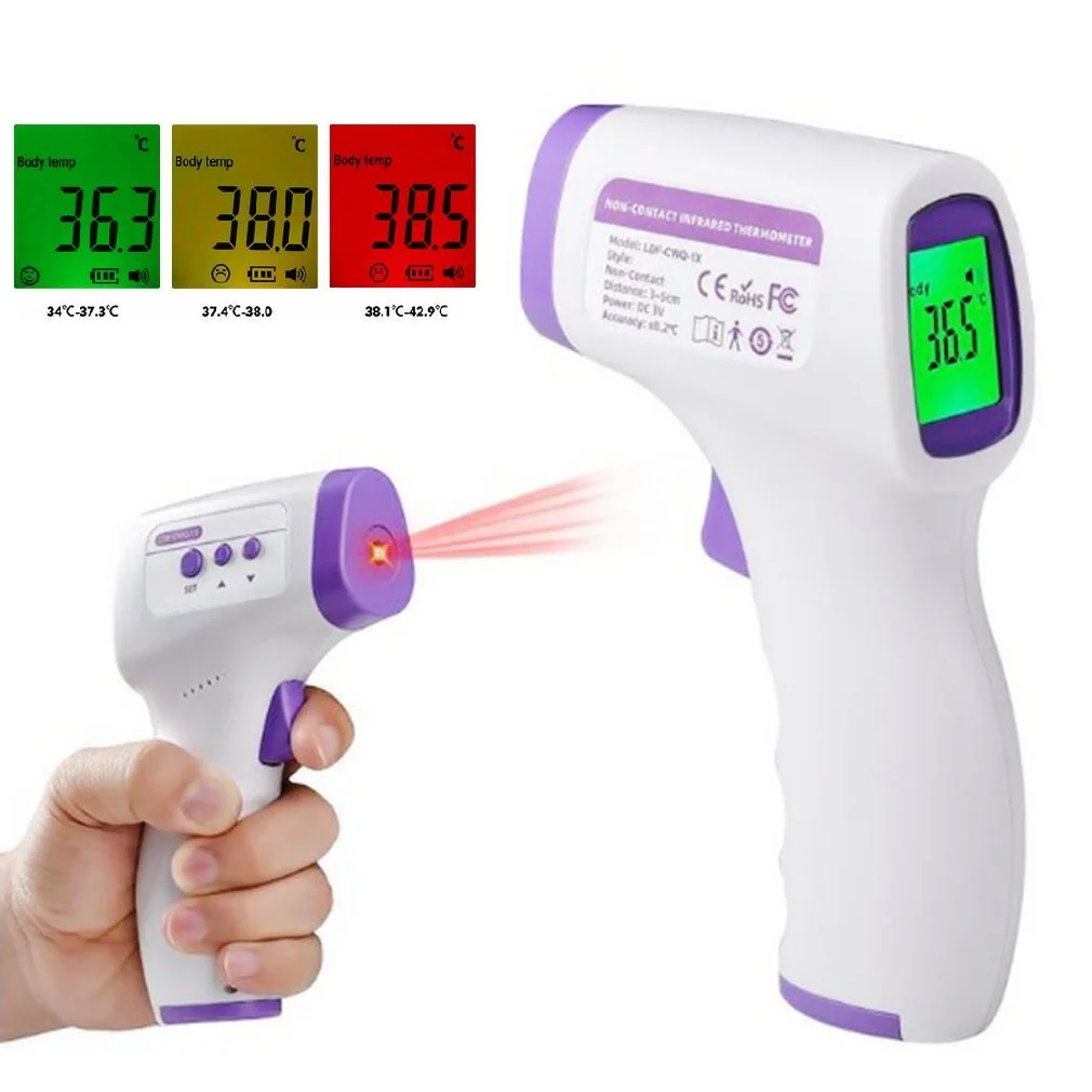 Digitale infrarood voorhoofdthermometer Koorts Contactloze klinische elektronische medische baby Contactloze temperatuurmeter Volwassene