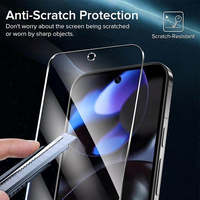 Desbloqueo de huella dactilar cristal templado para Pixel 9 Pro 10 8A 9A 7 6A 7A 8 Pro Protector de pantalla Pixel 9 Pro XL lamina mica para Google Pixel 9 Screen Protector