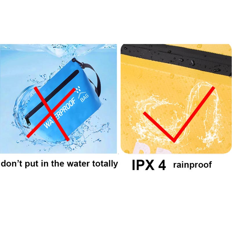 5L กระเป๋ากันน้ํากระเป๋าเดินทางกระเป๋าถือ Pack Wash Sack ว่ายน้ําล่องแก่งพายเรือคายัค River Trekking ลอยพายเรือน้ํากระเป๋า XA17WA