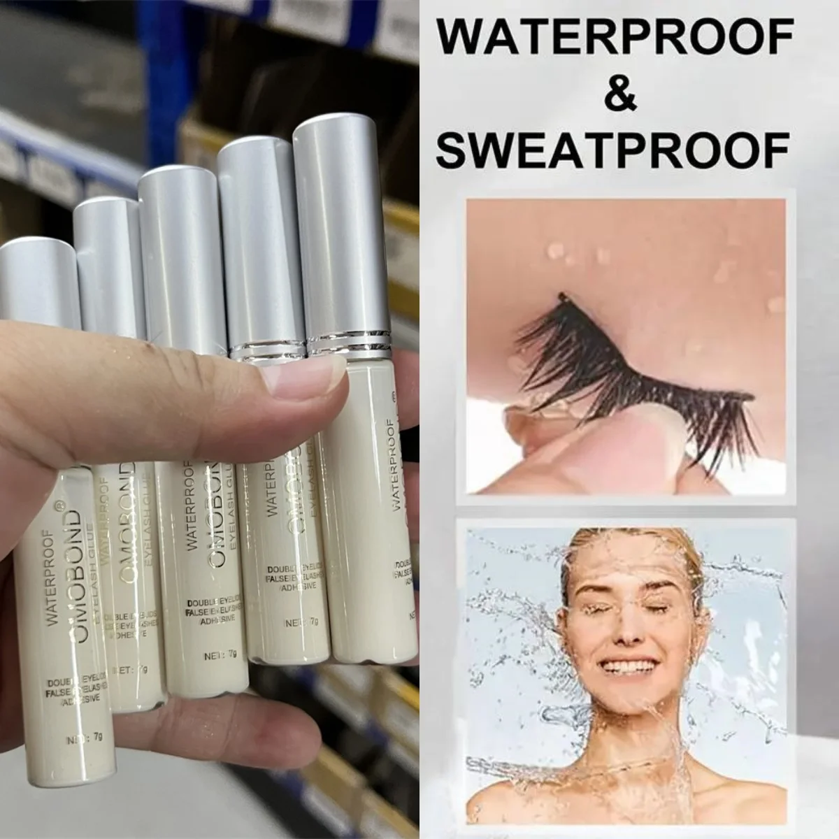 Pegamento para pestañas postizas invisibles de secado rápido, 7g, estilismo, transparente, Natural, pegamento para extensión de pestañas postizas, adhesivo, maquillaje impermeable *