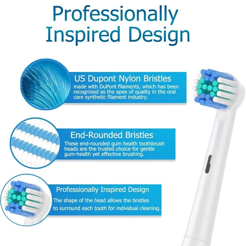 16 szt. Głowica szczoteczki do zębów kompatybilna z elektryczną szczoteczką Oral B Braun, precyzyjna wymienne główki do szczoteczki dla Pro Smart Genius