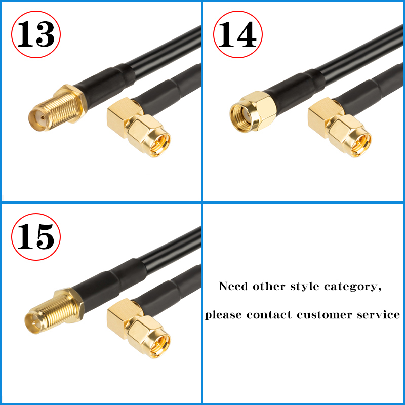 Cable Coaxial RG58 SMA macho a SMA macho hembra, conector Pigtail Coaxial SMA a SMA, línea de cable macho de flexión 0,3 M-50M