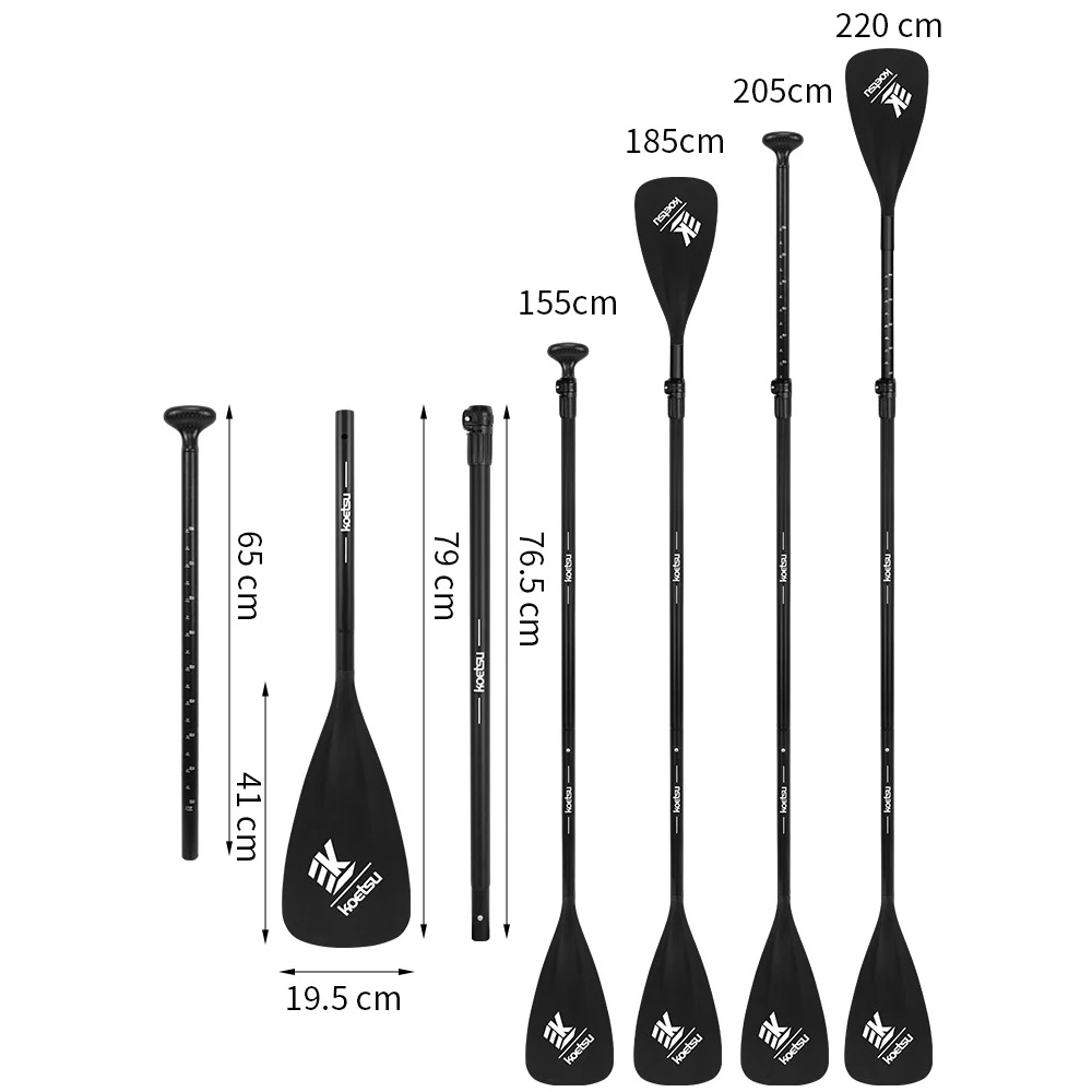 Pagaie SUP réglable en alliage d'aluminium, planche à pagaie rétractable Portable, pagaies simples et à Double extrémité