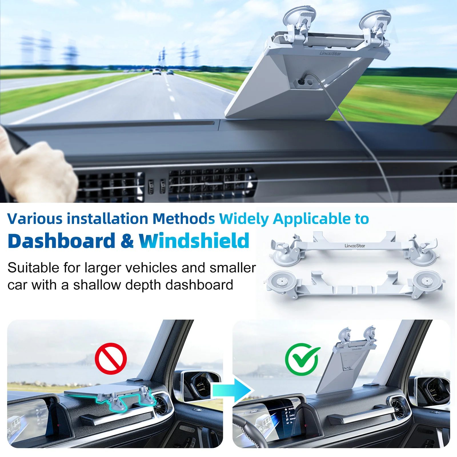 สําหรับ Starlink Mini Mount ดูดถ้วยสําหรับซันรูฟรถยนต์ Starlink Mini จาน moonroof วงเล็บยึดสําหรับรถยนต์ RVs เรือหลังคาแก้ว