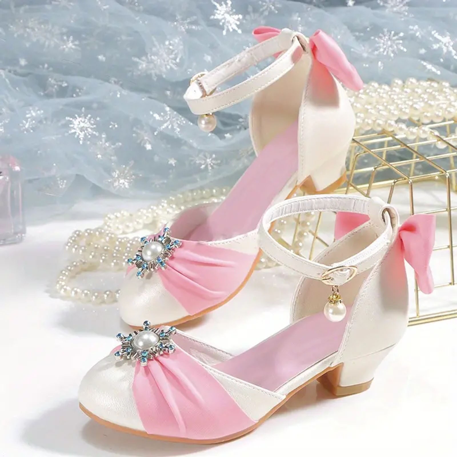 Mädchen hochhackige Sandalen Kinder Sommer rosa Sandalen Kinder Klavier Leistung Kristall Schuhe Prinzessin Kleid Laufsteg zeigt Sandale