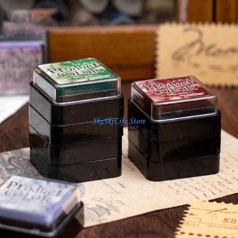 E65E 6 PCs Portable Stamp Pad Set Kombination Inkpad Fließende Farben Serie Pad Set für die Kartenherstellung