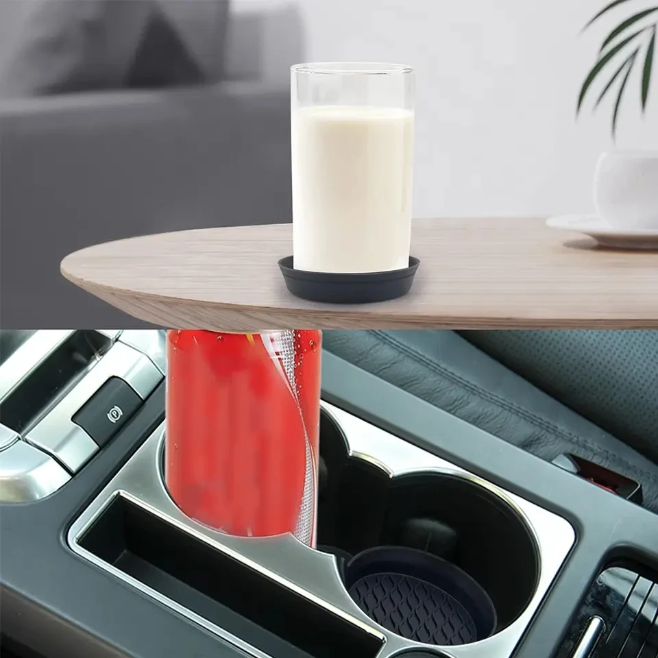 2 pezzi sottobicchieri creativi per auto tappetino portaoggetti con slot per tazza d'acqua per auto nuove forniture per la decorazione di interni dell'auto spesse antiscivolo