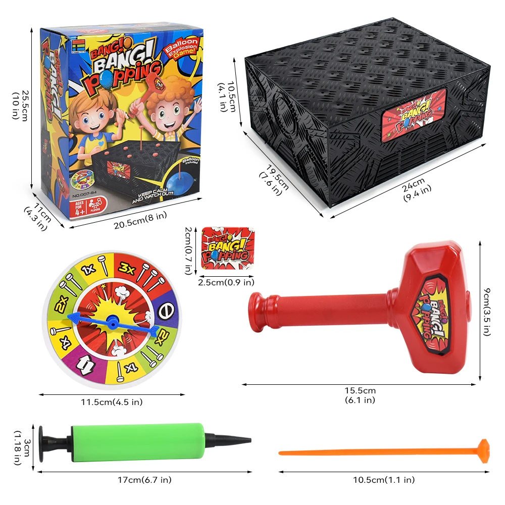 Multijogador de mesa brinquedo explosão balão jogo batendo a caixa balão aventura festa reunião lazer entretenimento jogo