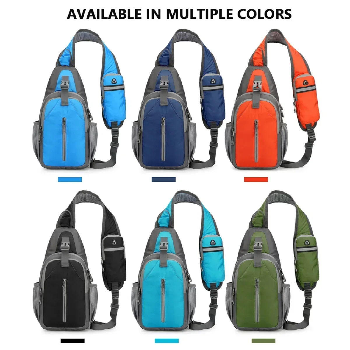 Lässige minimalist ische Brusttasche mit schräger Umhängetasche aus Nylon material, modischer multifunktion aler kleiner Rucksack