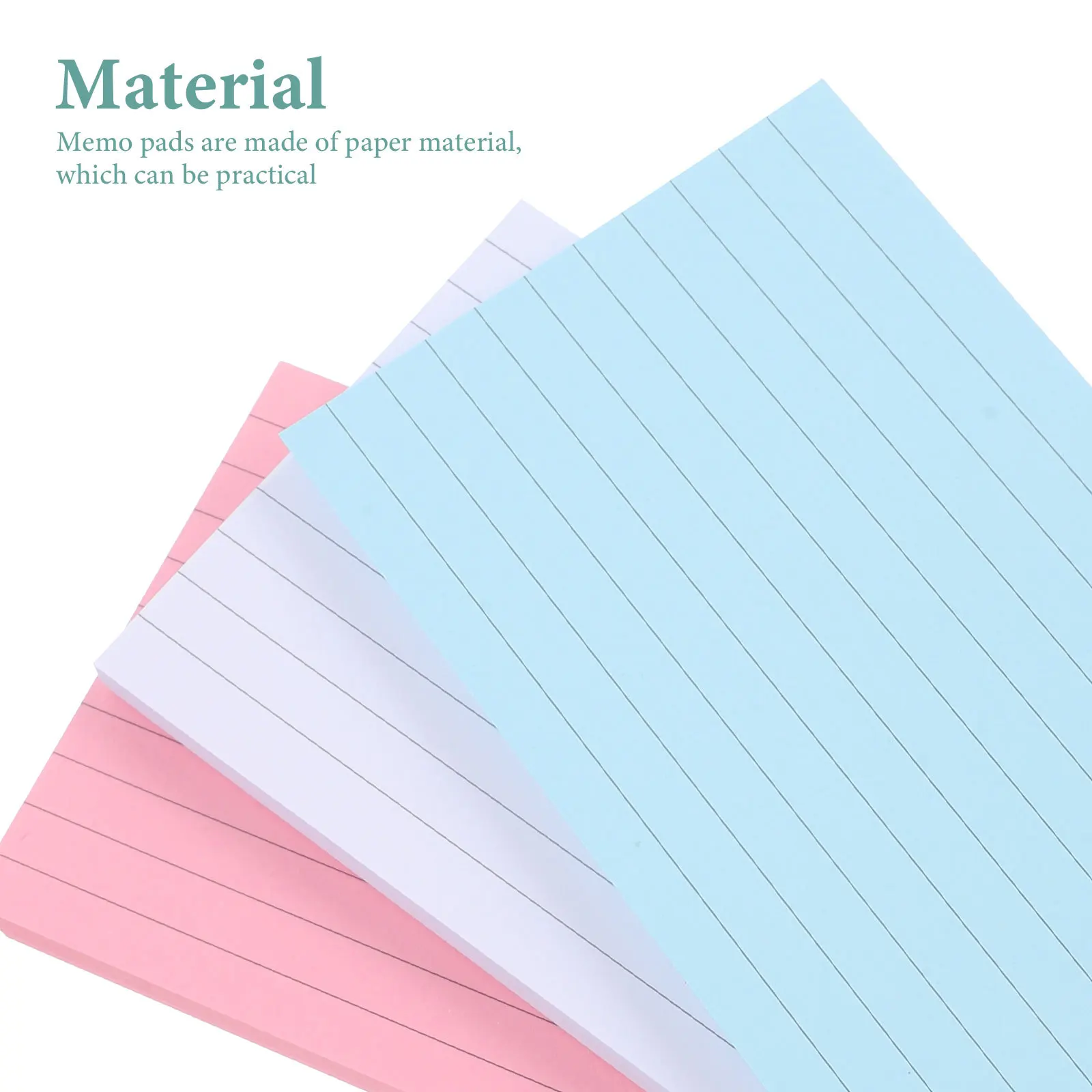 3 Buku Memo Pad Perekat Bergaris Notepad Portabel Penggunaan Sehari-hari Memo Stiker Perekat Sendiri Kantor Sekolah Notepad