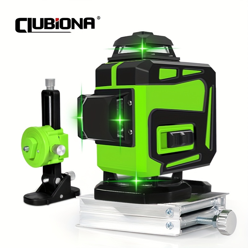 Clubiona 16 linhas verdes laser nível auto-nivelamento 360 horizontal e vertical super poderoso feixe verde laser nível