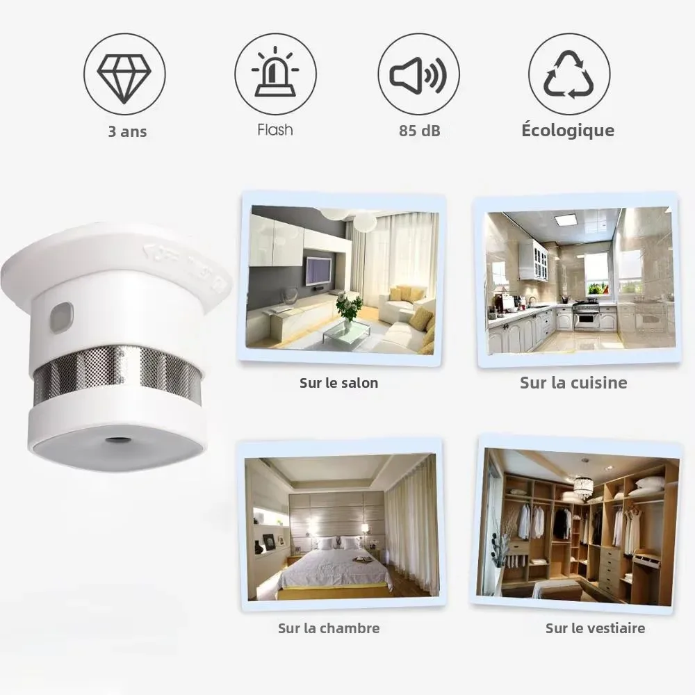 HEIMAN Zigbee détecteur de fumée système de maison intelligente 2.4GHz capteur de prévention de sécurité haute sensibilité