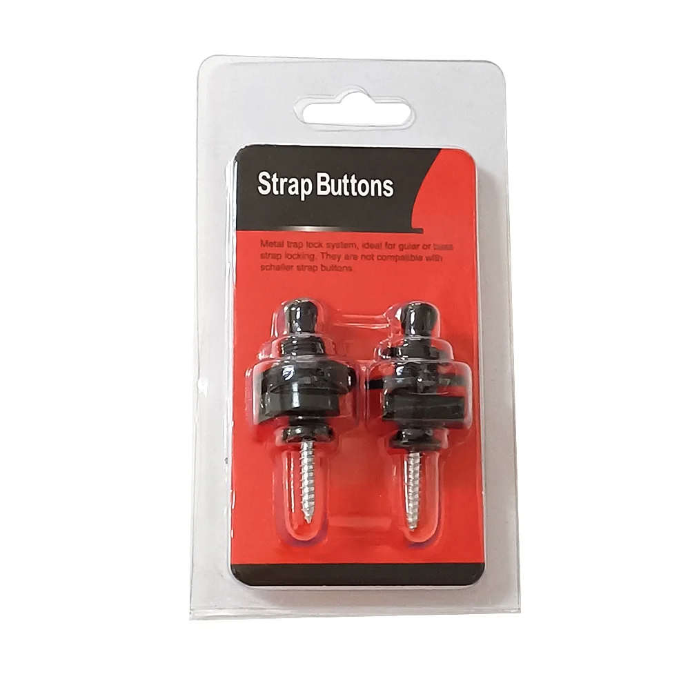 2 ชิ้น/เซ็ตล็อคสายกีตาร์ Straplock Straplok ปุ่มสําหรับกีตาร์เบสไฟฟ้าอะคูสติกทั้งหมด 3 สี