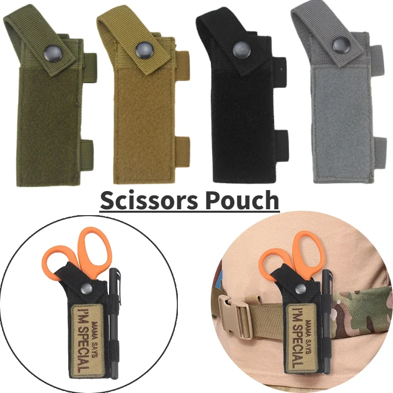 กระเป๋าคาดเอว MOLLE Scissors - EDC Multitool และที่ใส่ไฟฉายสําหรับการเดินป่าล่าสัตว์ |   กระเป๋ายุทธวิธีกันน้ํา ​
