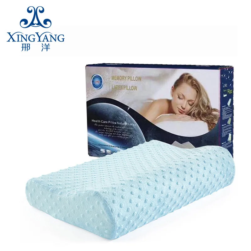 Bantal panjang tempat tidur busa memori, perlindungan leher, bentuk Rebound lambat untuk tidur, Bantal ortopedi