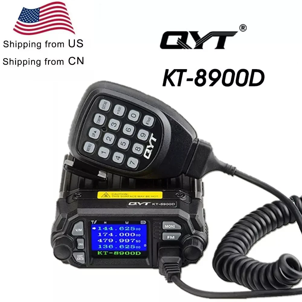 QYT KT-8900D 25W Kép Quad Màn Hình 136-174 Và 400-480MHz Màn Hình Hiển Thị LCD Lớn Di Động đài Phát Thanh KT8900D