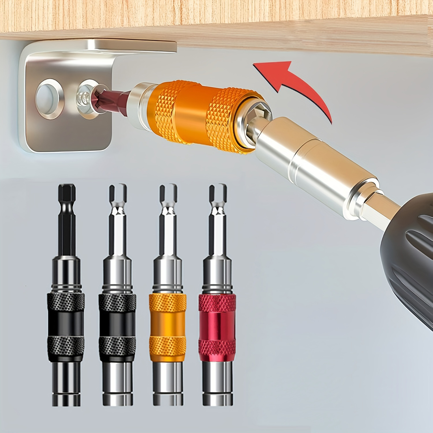1/4 "Hex Magnetische Ring Schroevendraaier Bits Boor Handgereedschap Boor Verlengstuk Quick Change Houder