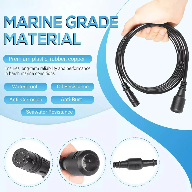 Lowrance 000-14414-001 Cabo de extensão 10' Peça de reposição com transdutores TripleShot/SplitShot e localizador de peixes série Hook2