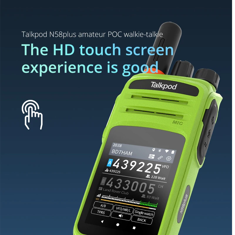 Talkpod N58PLUS Radio LTE POC 4G Wifi Bluetooth grabación 3200mAh GPS PTT pantalla táctil Zello Android InterPhone N58 versión mejorada