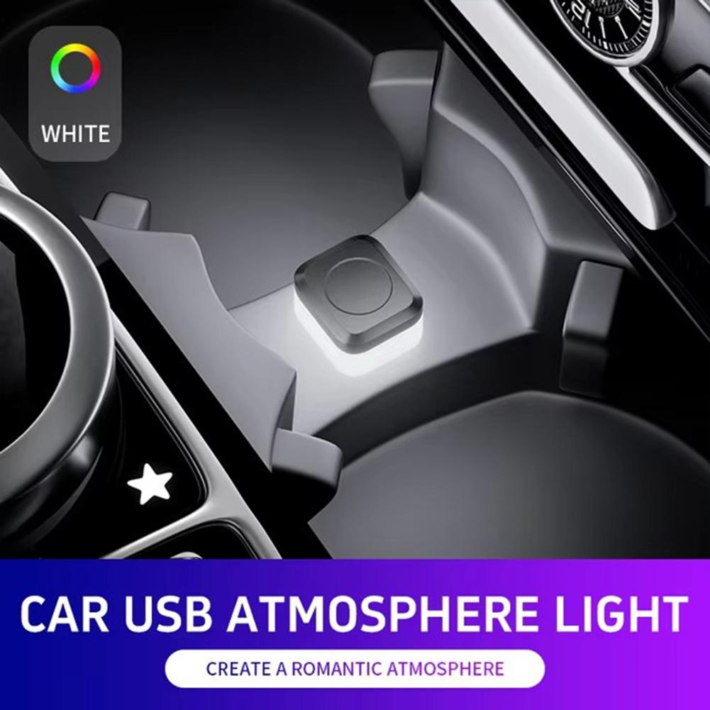 ใหม่ Universal USB ภายในรถ Ambient บรรยากาศไฟสัญญาณ LED อ่านอัตโนมัติโคมไฟตกแต่งอุปกรณ์ตกแต่งภายในรถยนต์