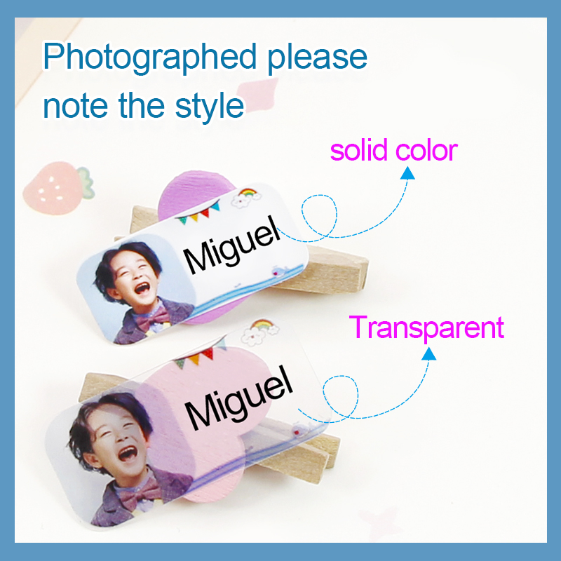 Name photoTag Sticker Customize Stickers Waterproof Personalized Labels Children School Stationery office Water variety