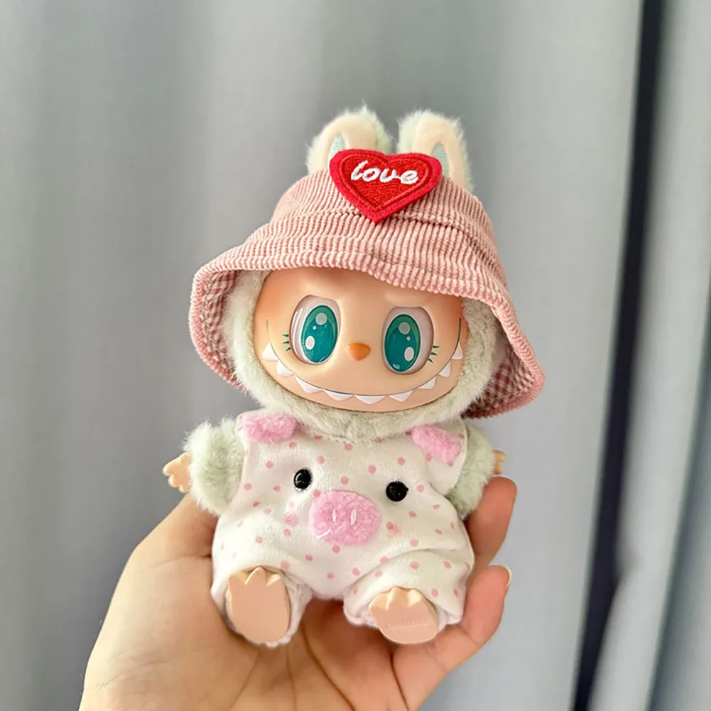 Mini Plüsch Puppe Kleidung Outfit Zubehör Für Korea Kpop Exo Labubu V1 V2 Idol Puppen Sitzen party kindergarten hut set Kleidung