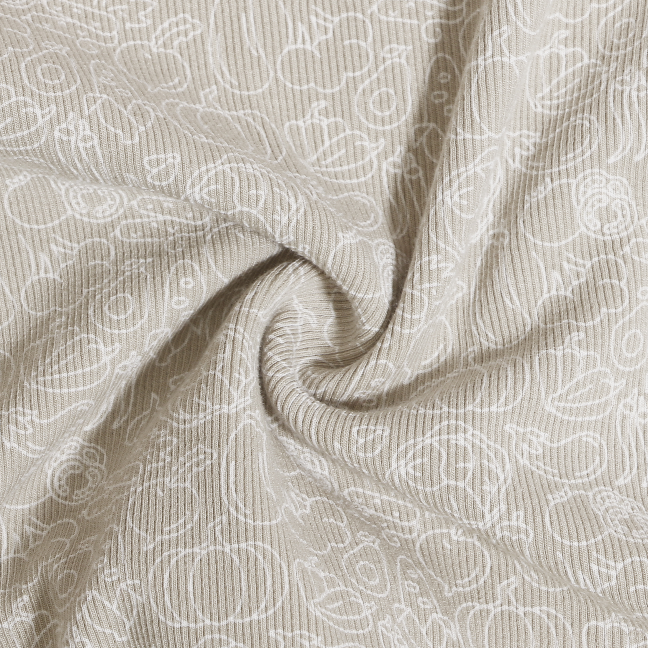 AS 2025 아동 의류 아기 소녀 옷 소년 늑골이있는 인쇄 어린이 세트 여름 봄 어린이 의류