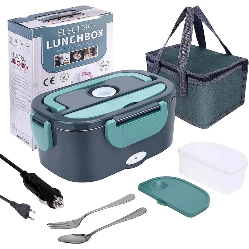 1.5 L 60W elektryczne pudełko na Lunch podgrzewacz do potraw podgrzewacz przenośne jedzenie do samochodu lub szczelna domowego, kuchenka mikrofalowa do podgrzewania lunchu dla kierowców ciężarówek