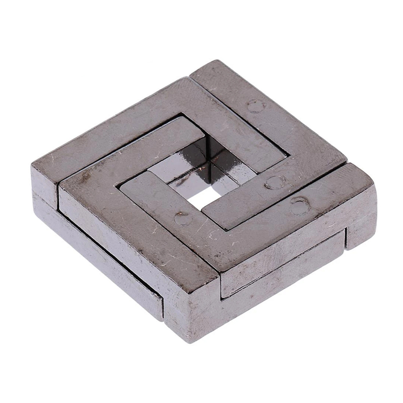 Puzzles 3D en métal à serrure carrée, Quebra Cabeça, jeux IQ, casse-tête pour adultes et enfants