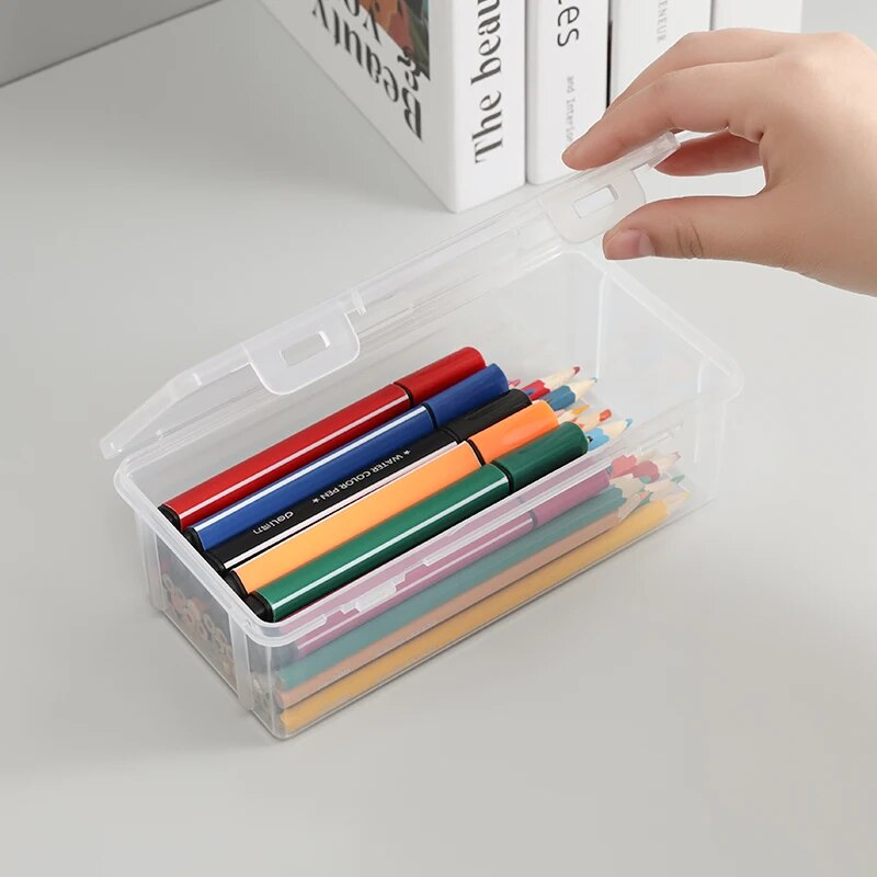 Große Kapazität Transparent Schreibwaren Fall Bleistift Lagerung Farbe Bleistift Lagerung kinder Kreide Malerei Skizzieren Bleistift Tasche