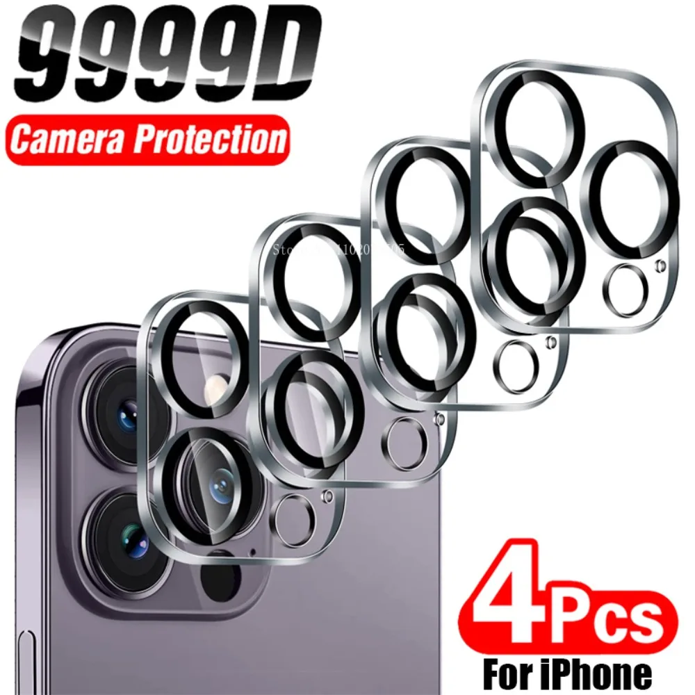 4 шт. Защитное стекло с полным покрытием для iPhone 11 12 13 14 15 Pro Max Защитная пленка для камеры для iPhone 13 14 Mini Ultra Not Affect Night