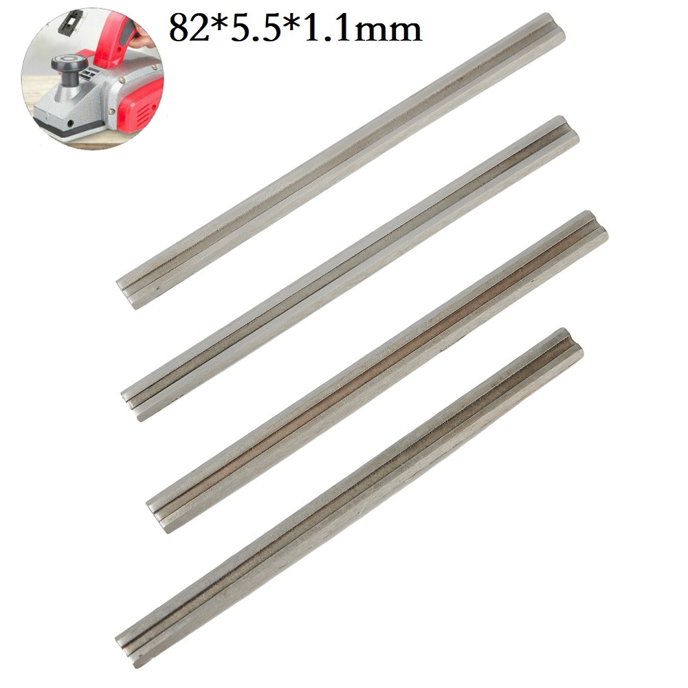 4x hoja de cepillado eléctrica hoja Reversible 82mm para AEG ATLAS-COPCO EH102 HB750 piezas de maquinaria de carpintería