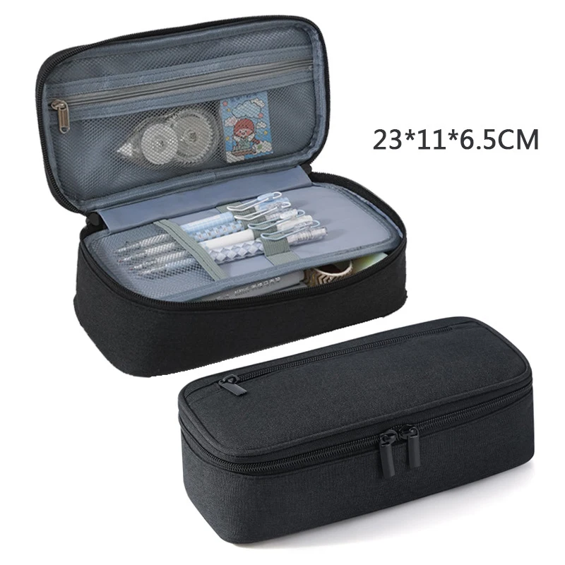 Double-layer Oxford Cloth Stationery Storage Pen Case Large Capacity High Appearance Level Pen Case Pencil Box