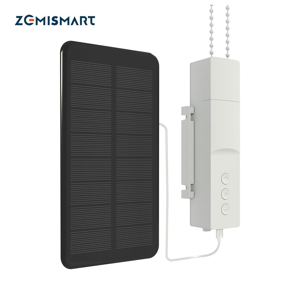 Zemismart, nueva actualización Zigbee, controlador de sombra enrollable inteligente, Panel Solar, Motor de persianas, batería, funciona con Tuya, Alexa, Google Home, Yandex